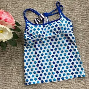 NWT Lime Ricki Water Dot T-Back Tankini